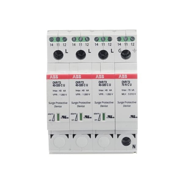 Abb OVRT23N40320PTSU, OVR SPD 3P+N 40KA 320V P TS 3RD ED OVRT23N40320PTSU - main